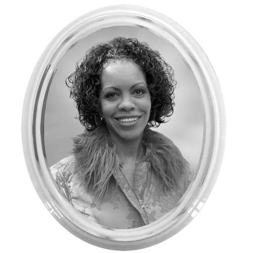 Porcelain Portrait, Bohemian, w/ BW  Image <h3 class="product_title entry-title">3½” x 4½” (8 x 10 cm)</h3>