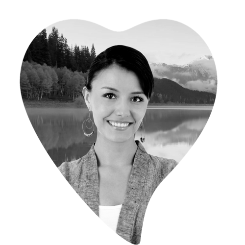 Porcelain Portrait, Tear Drop Heart (Right), w/ BW  Image <h3 class="product_title entry-title">2⅜” x 2 ¾” (6 x 7 cm)</h3>