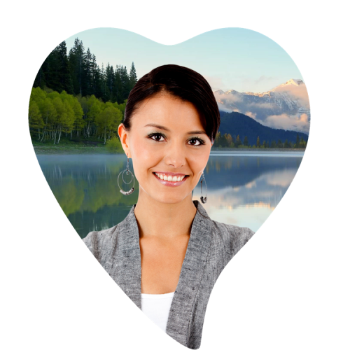 Porcelain Portrait, Tear Drop Heart (Right), w/ Color  Image <h3 class="product_title entry-title">2⅜” x 2 ¾” (6 x 7 cm)</h3>